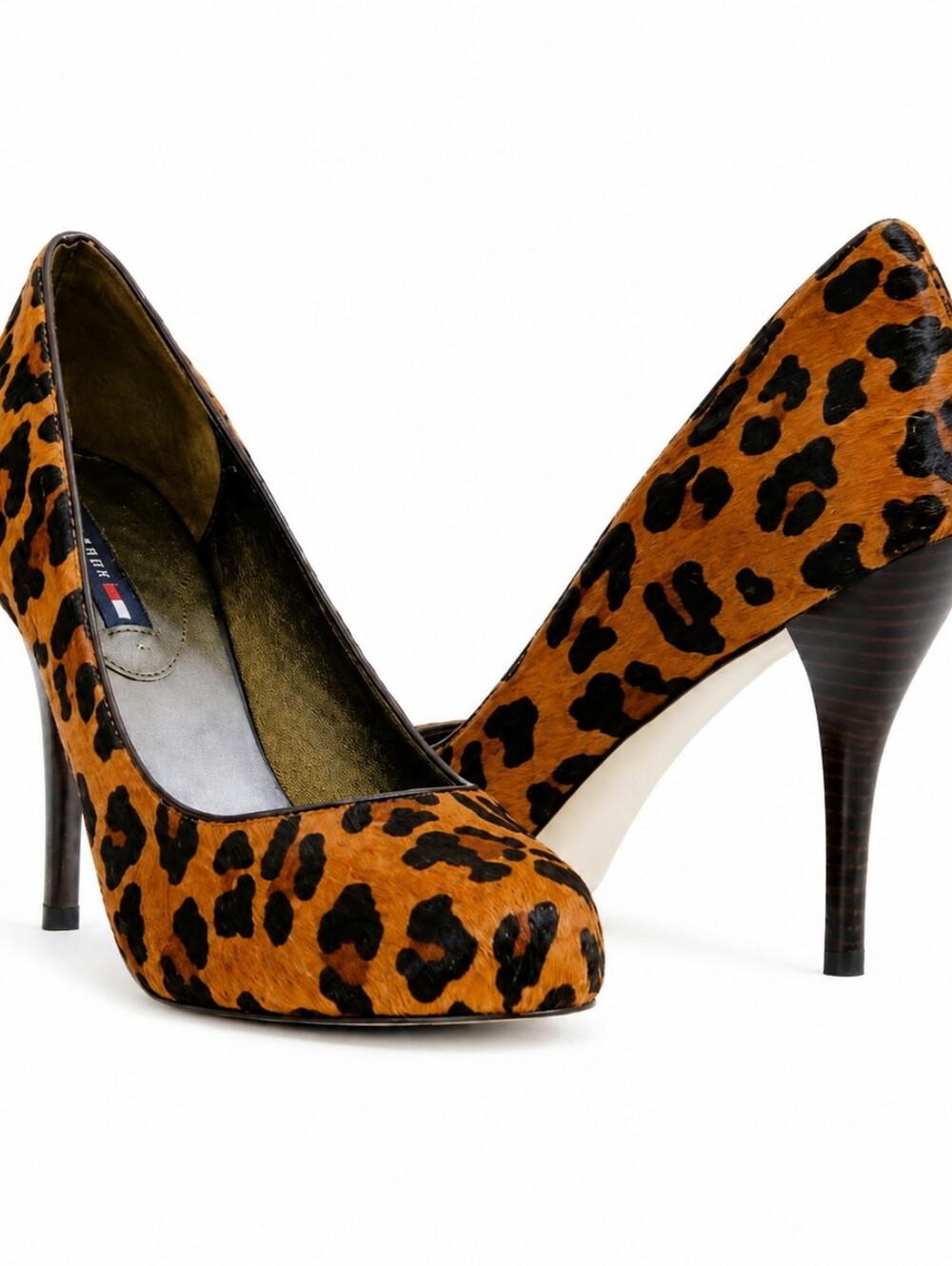 Banana Republic Leopard Print Calf Hair Stiletto Heels Size 8.5 Animal Print